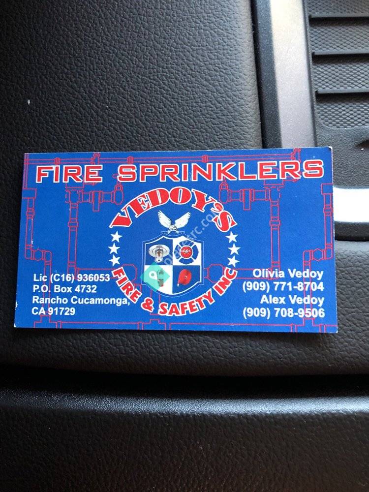 Vedoy's Fire Sprinkler Service & Instalation Rancho Cucamonga